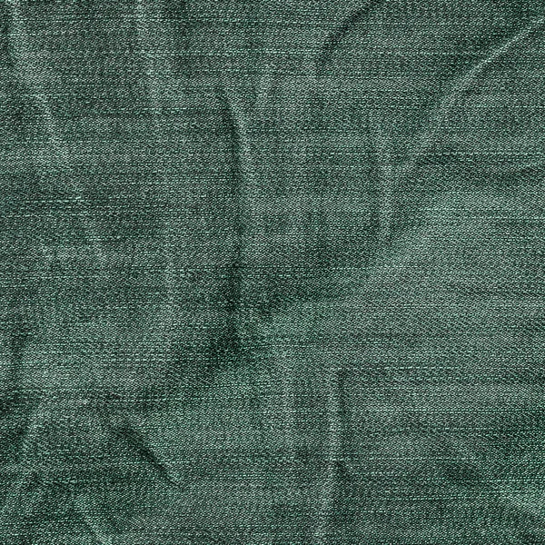 Greenish  crumpled denim texture — Stock Photo, Image