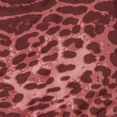 Kırmızı Tekstil doku. Taklit Leopar deri