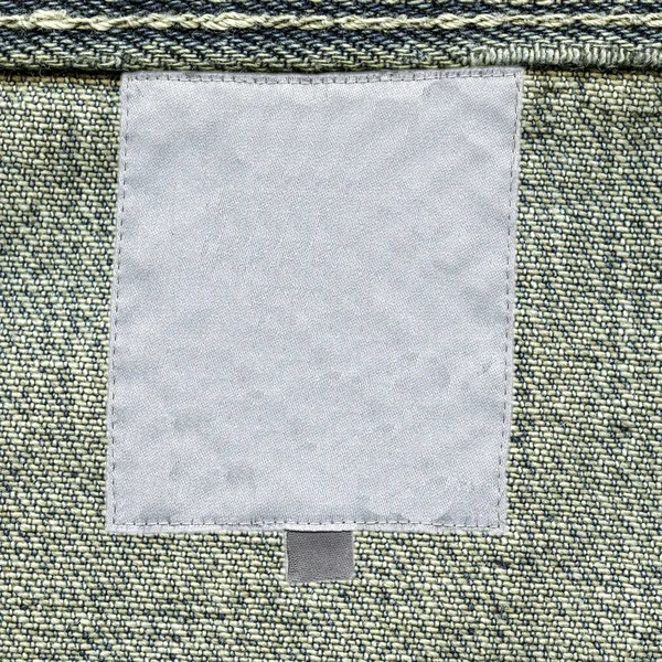 Oude jeans verkeerde kant, naad, label — Stockfoto