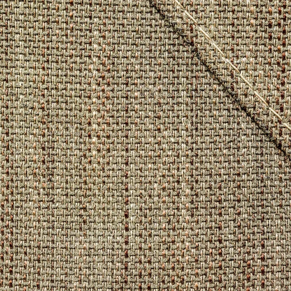 Textura de tweed marrón, costura. Útil para el fondo — Foto de Stock