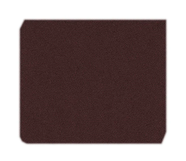 Étiquette textile marron vierge sur blanc — Photo