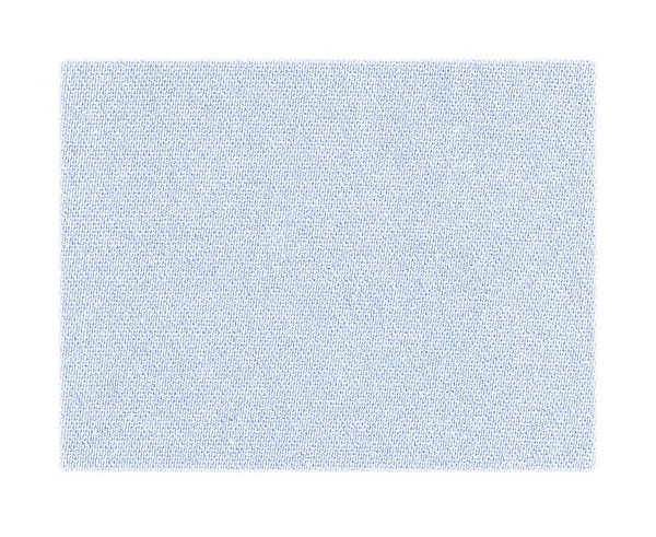 Blank blue textile tag on white — Stock Photo, Image