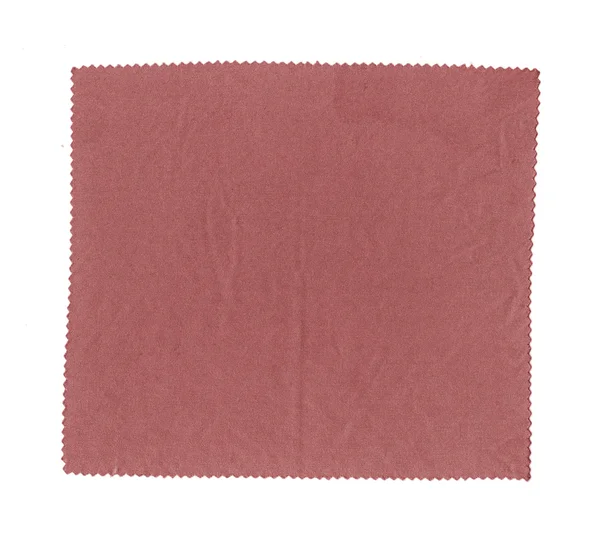 Red crumpled table-napkin on white background — Stock Photo, Image