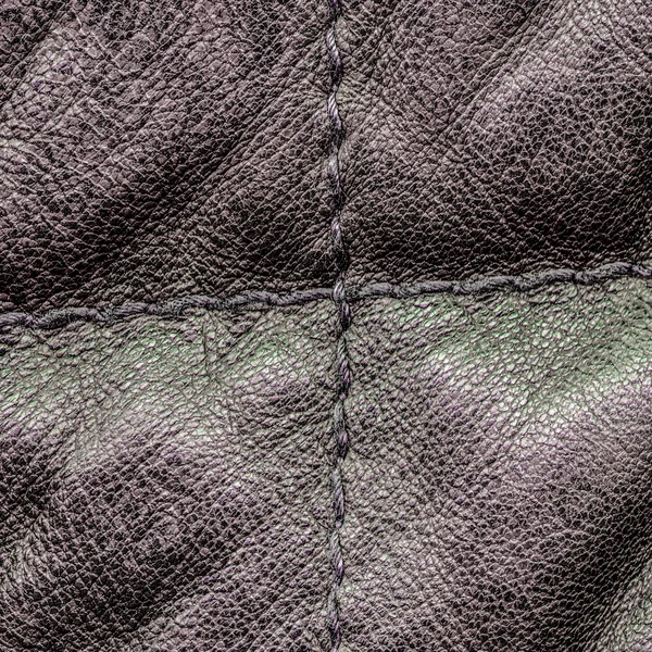 古い茶色の革のジャケットのクローズ アップのフラグメント — ストック写真