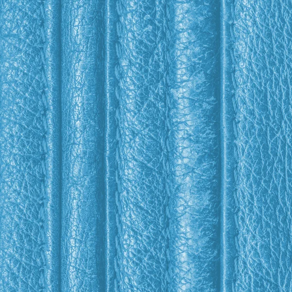 Blauwe leder texture, naden, steken — Stockfoto