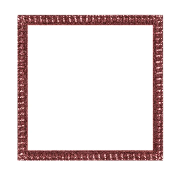 Quadro quadrado vermelho isolado no fundo branco — Fotografia de Stock