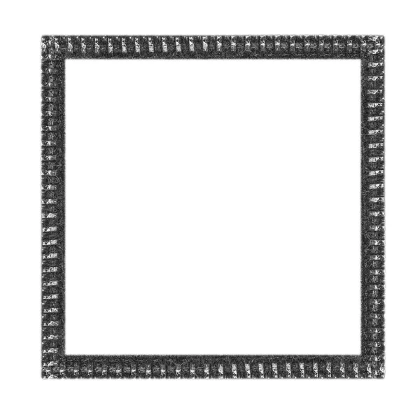 Quadro quadrado preto isolado no fundo branco — Fotografia de Stock