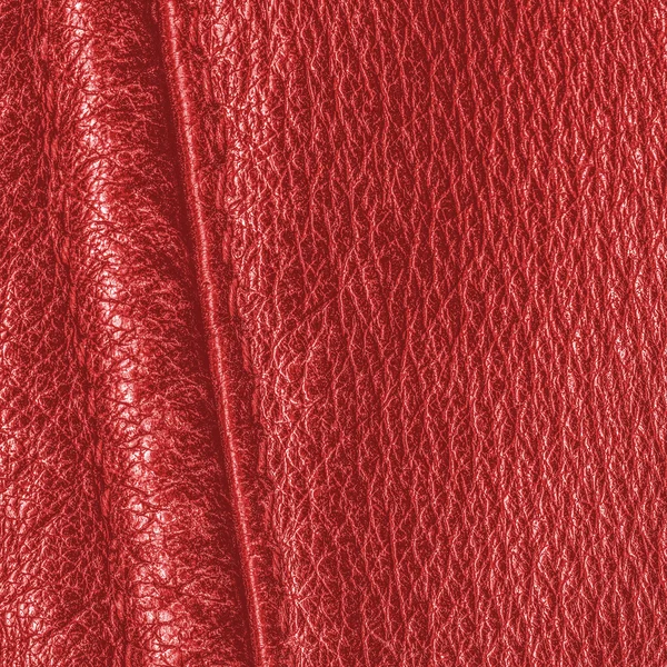 Red leather texture,seams, stitches — Stock Photo, Image