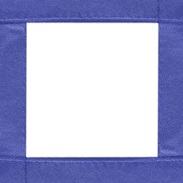 Blue leather square  frame — Stock Photo, Image