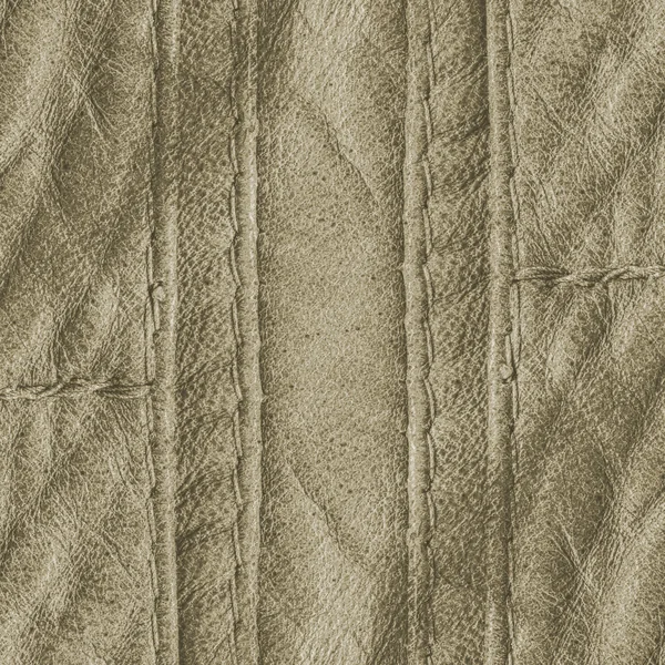 Light brown leather background, seams — Stock Photo, Image