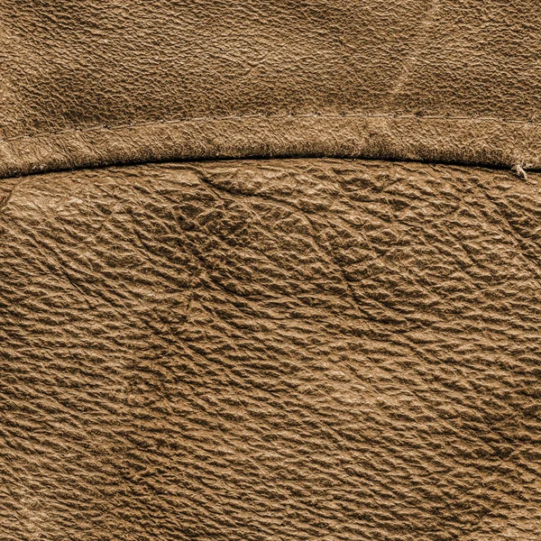 Eski kahverengi deri arka plan, dikiş — Stok fotoğraf