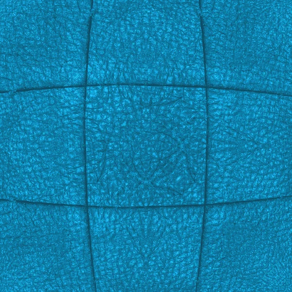 Skórzane niebieskie tło, szwy — Zdjęcie stockowe