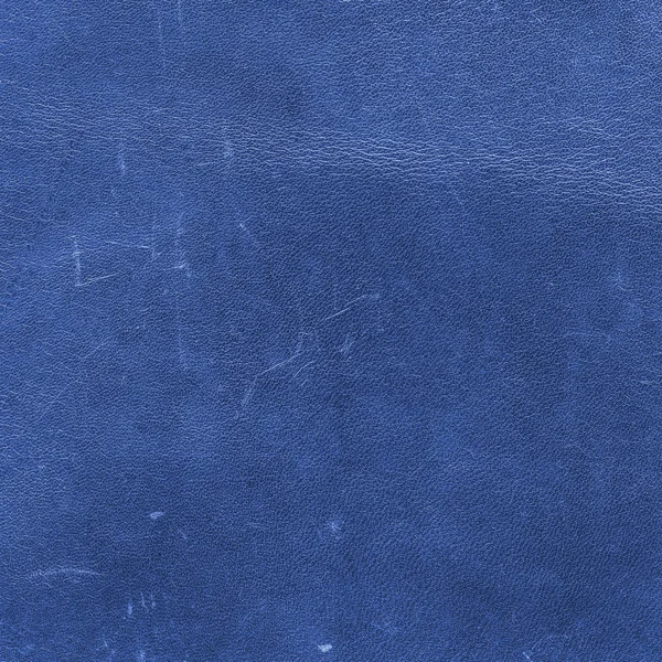 Blue scratched and worn leather texture — Stock Photo, Image