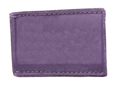 eski boş mor deri jeans etiket üzerinde beyaz izole