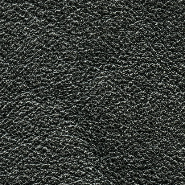 Black leather texture closeup — Stock Photo, Image