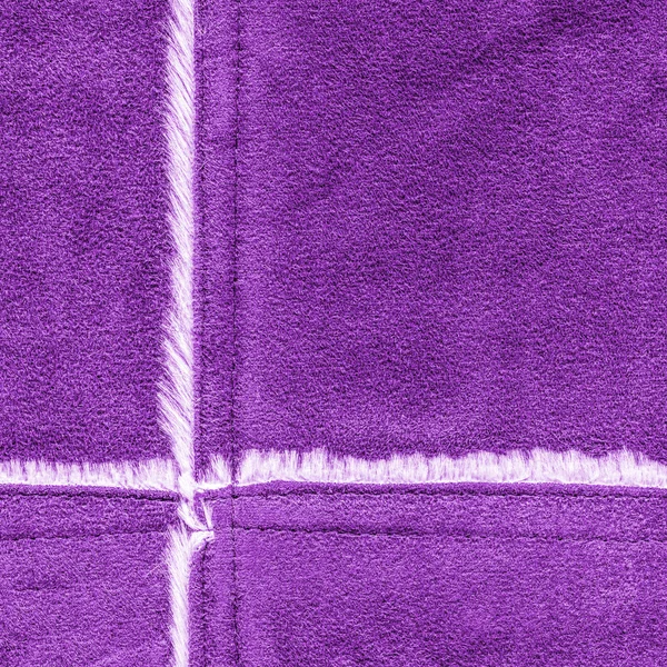 Violet läder texture med inslag av päls — Stockfoto