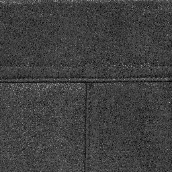 Texture cuir tanné noir, coutures — Photo