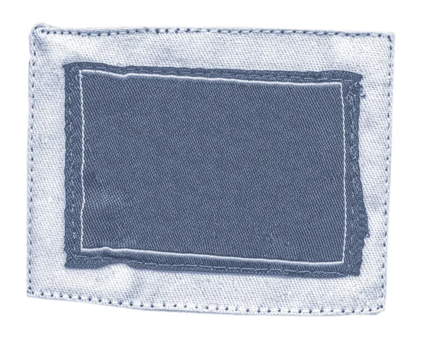 Μπλε-γκρι ετικέτα σε άσπρο φόντο — Φωτογραφία Αρχείου
