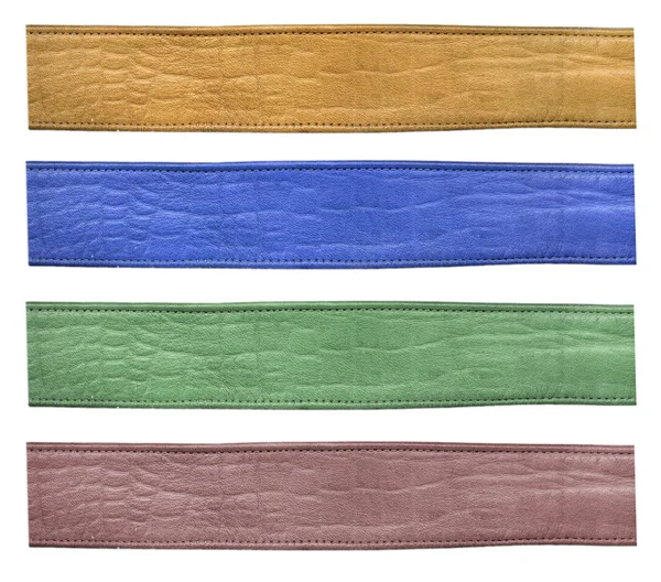Deri kemer, farklı renk — Stok fotoğraf
