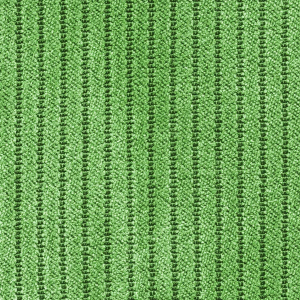 Green striped fabric texture closeup — Stock Photo, Image