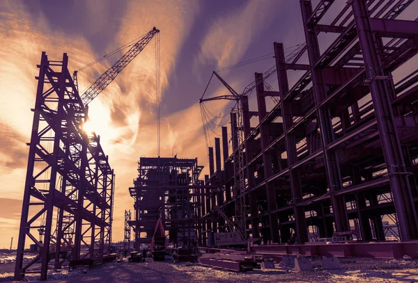 Lugar de construcción al atardecer —  Fotos de Stock