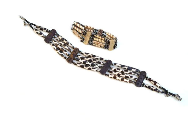 Collana e bracciale africano — Foto Stock