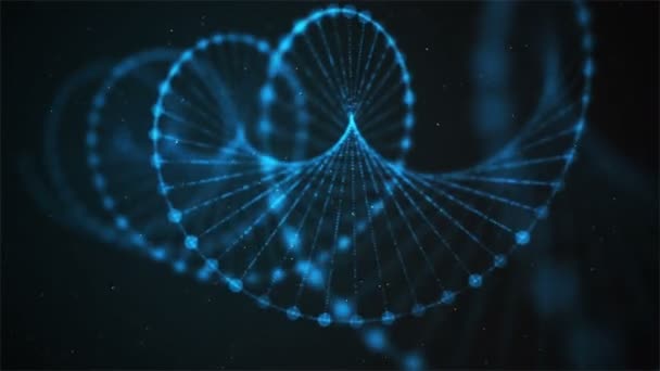 Creative animation of DNA UHD with alpha — Stock Video