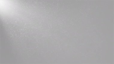 Işıldayan Işıltılı Beyaz Kar. Havadaki Dinamik Rüzgâr Parçacıklarının Bokeh 'le 3D animasyonu. Döngü