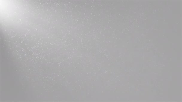 Blanche Neige Chatoyante avec Rayons de Lumière. Animation 3D de particules de vent dynamique dans les airs avec Bokeh. Boucle — Video