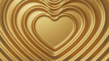 Soyut 3d Golden Heats oluşturma arkaplan döngüsü