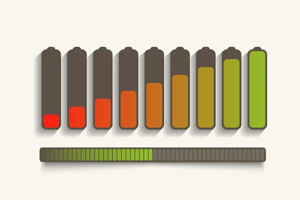 Stato di carica della batteria — Vettoriale Stock