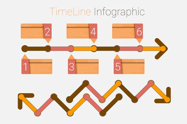 Retro zaman çizelgesi infografik — Stok Vektör