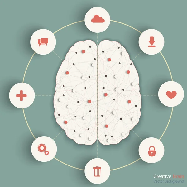 Información del cerebro — Archivo Imágenes Vectoriales