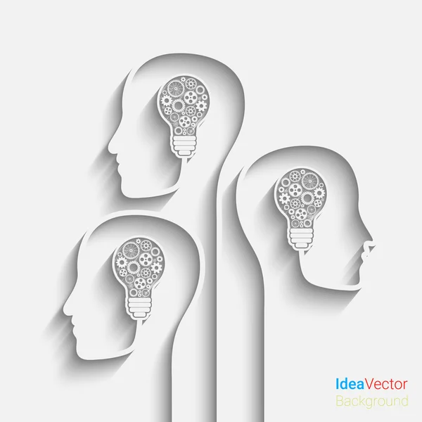 Head with bulb — Stock Vector