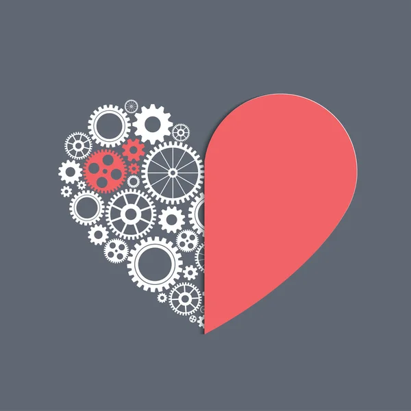 Hjärta med redskap — Stock vektor