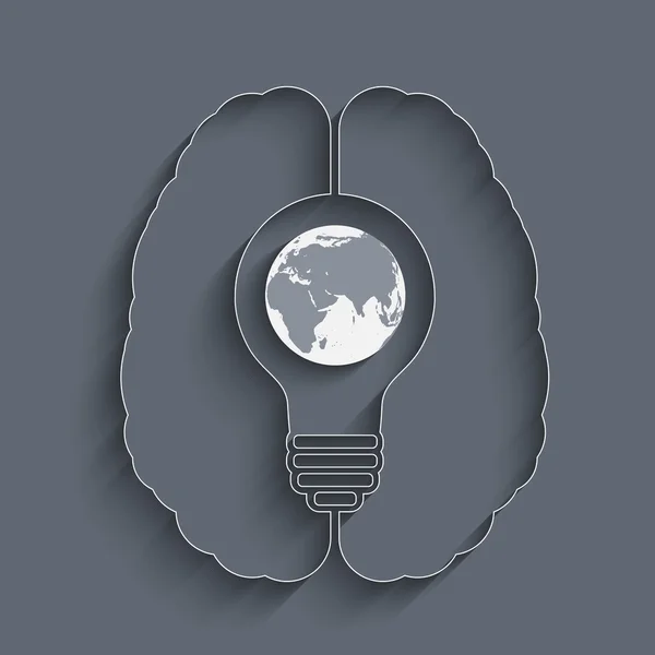 地球儀の電球 — ストックベクタ