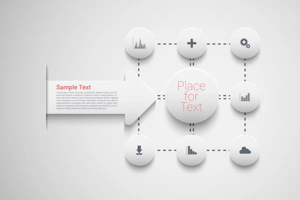 Vector cirkel tijdlijn — Stockvector