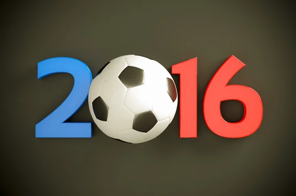 Capodanno e pallone da calcio — Foto Stock