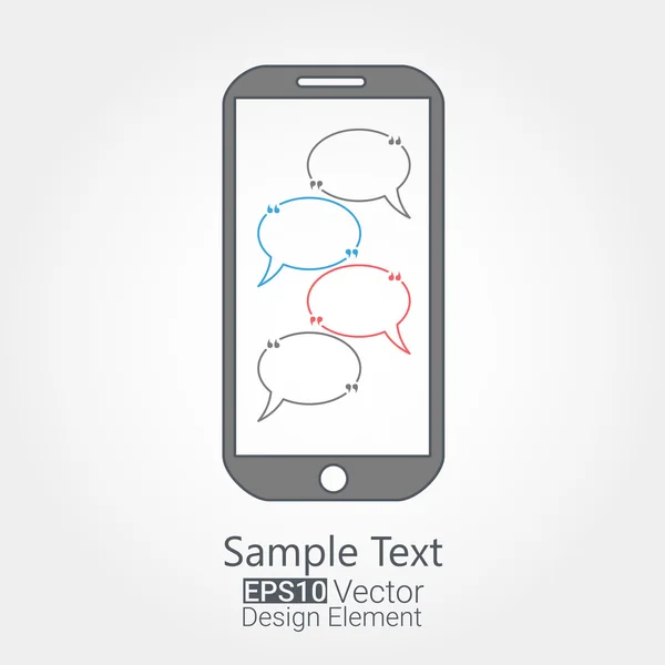Mobiele telefoon chat concept — Stockvector
