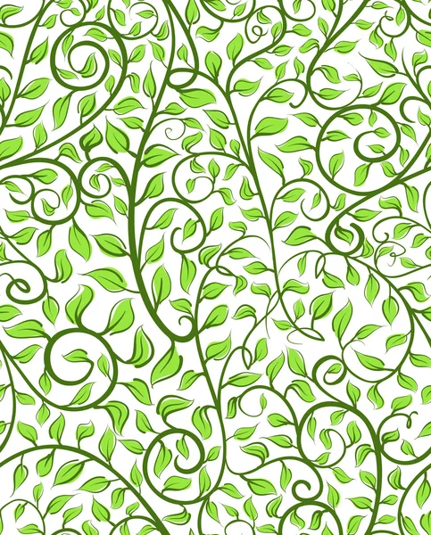 Intricate Seamless Pattern With Leaves — Stock Vector