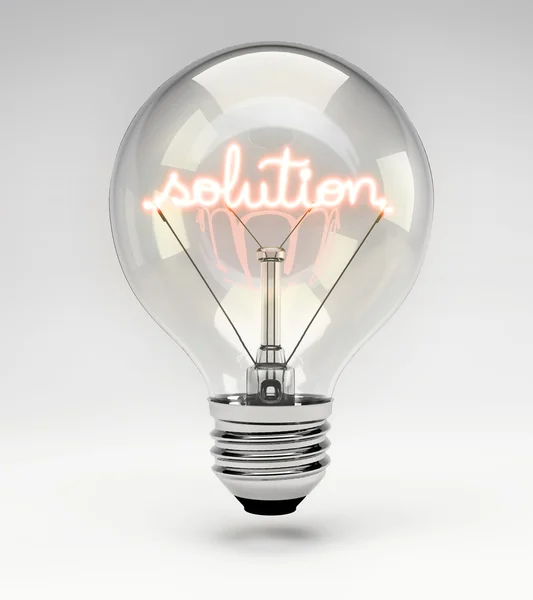 Concept Light Bulb - Solution — Stock Photo, Image