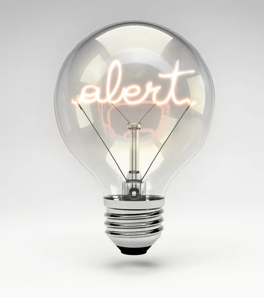 Conceptual Light Bulb (Set) - Alert — Stock Photo, Image