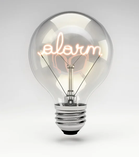 Conceptual Light Bulb (Set) - Alarm — Stock Photo, Image