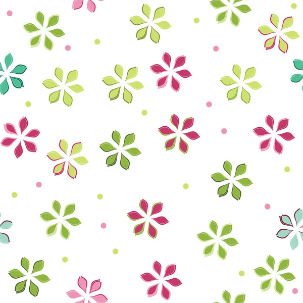 Vector patrón sin costura con flores abstractas — Archivo Imágenes Vectoriales