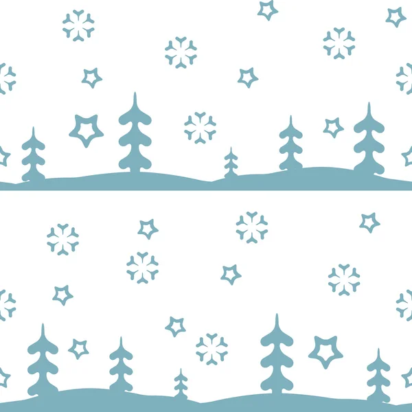 Vector naadloze patroon winter, kerst — Stockvector