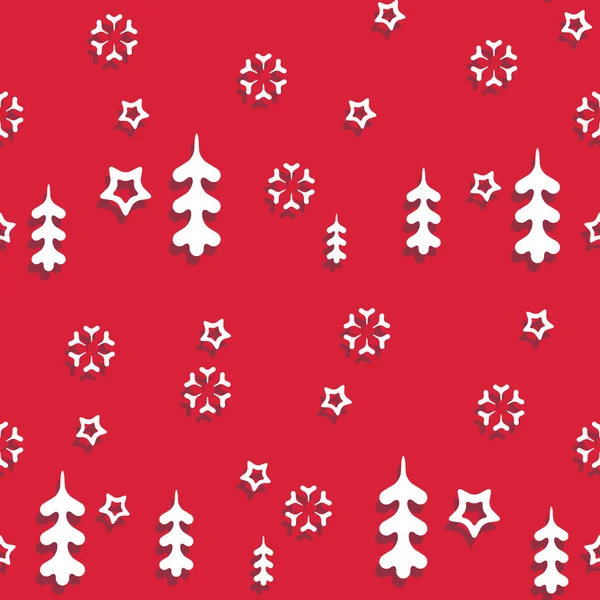 Patrón sin costura vectorial invierno, Navidad — Vector de stock