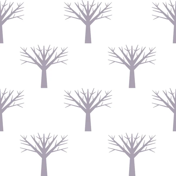 Vector naadloze achtergrond, silhouetten van de bomen — Stockvector