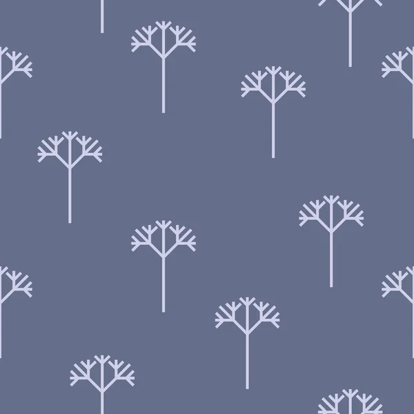 Vektor nahtloser Hintergrund, Silhouetten von Bäumen — Stockvektor