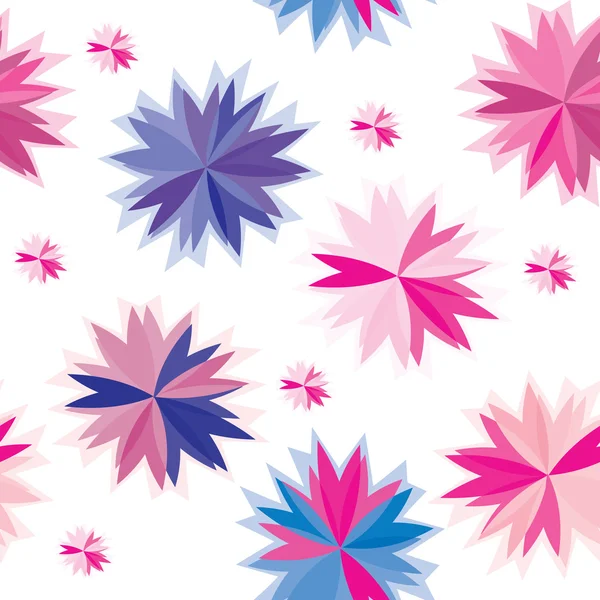 Vector seamless pattern abstract flowers background — Stock Vector