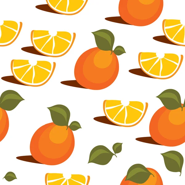 Vector naadloze patroon citrus segmenten — Stockvector